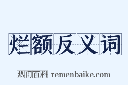 烂额反义词是什么意思的图片